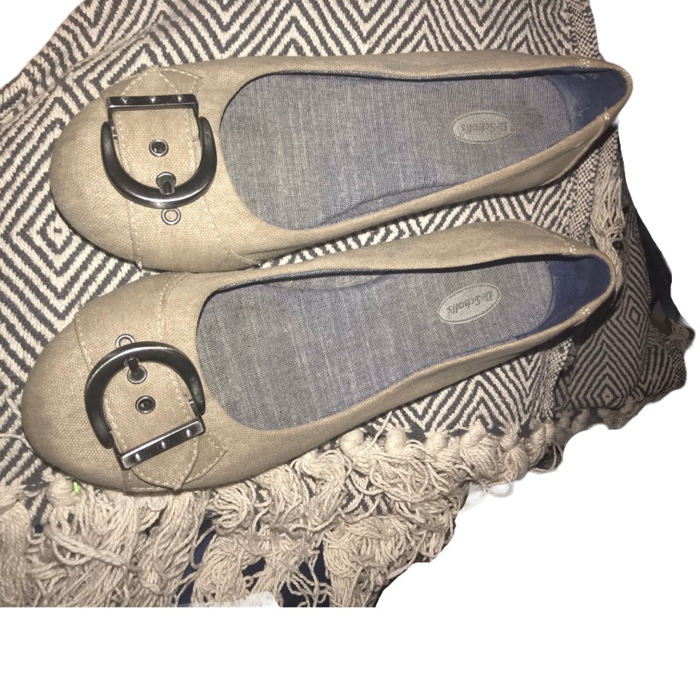 Dr. Scholl’s Canvas Flats with Buckle